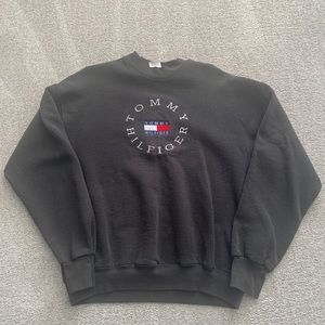 Tommy Hilfiger Black Logo Crewneck Sweater